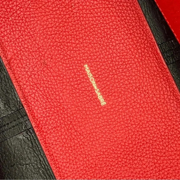 Maison de Sabre The Snap Soft Tote Black Rouge Noir Genuine Leather - Picture 12 of 15